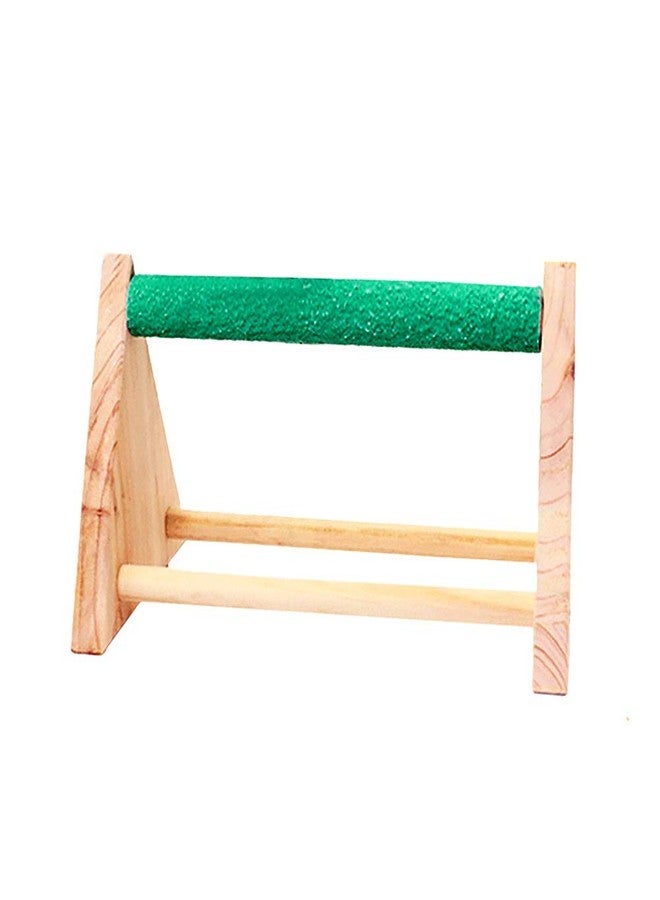 ويستيرن إرا طاولة خشبية طبيعية من العصر الغربي، مكان ممتع للتسلق والتدريب، حامل رمل للطيور/لعبة طيور (7 بوصات) - Image 5